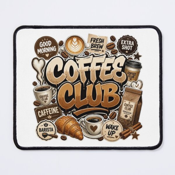 Item preview, COFFEE CLUB Graffiti Sticker | Cute Coffee Lover Design | Barista Café Aesthetic Vinyl Decal designed and sold by Stylestickers55.