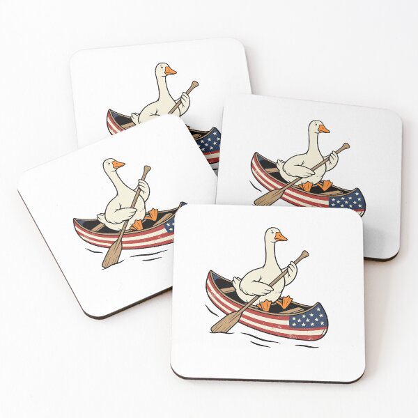 Item preview, Patriotic Canoe Goose designed and sold by Roy & Tiffany.