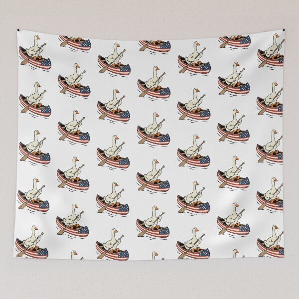Item preview, Patriotic Canoe Goose designed and sold by Roy & Tiffany.