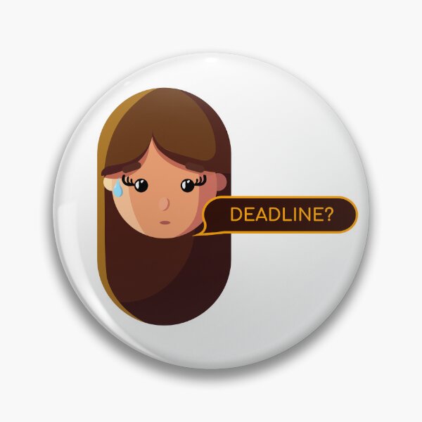 Item preview, Deadline Panic | Funny Creative Girl Sticker designed and sold by Creatory.studio.