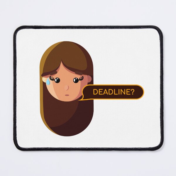 Item preview, Deadline Panic | Funny Creative Girl Sticker designed and sold by Creatory.studio.