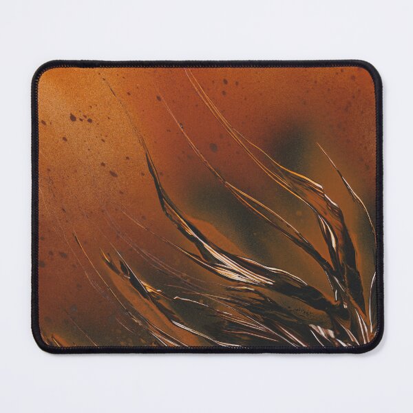 Artikelvorschau, Abstrakte Feuerglut-Kunst aus gebranntem Orange und Schwarz (Sprühfarbe) entworfen und verkauft von Urbandale Artist.