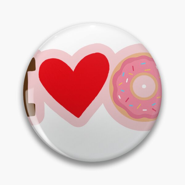 Item preview, I LOVE DONUTS Funny Dessert Breakfast Snacks Food Sticker designed and sold by SandriaSays.
