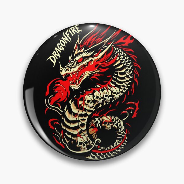 Item preview, Dragonfire Shirt – Infernal Skeleton Dragon designed and sold by VikArtStudio.
