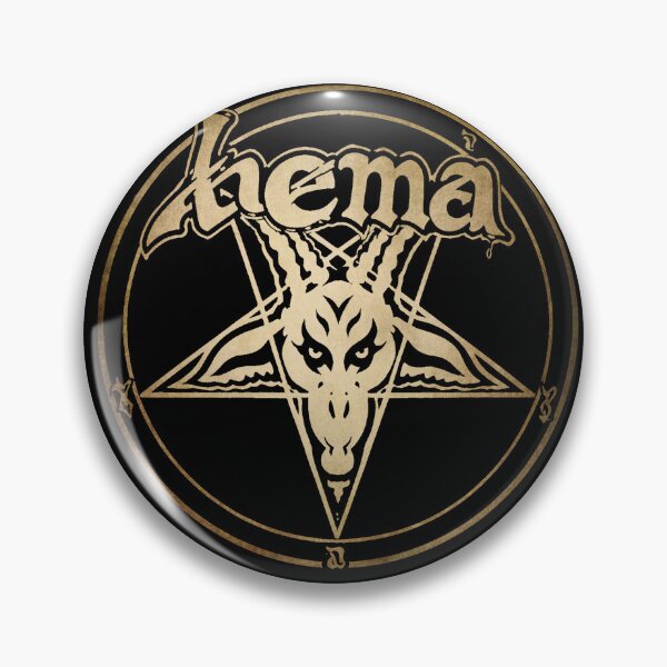 Item preview, HEMA Black Metal Pentagram Goat, Historical European Martial Arts designed and sold by blackdoggdesign.