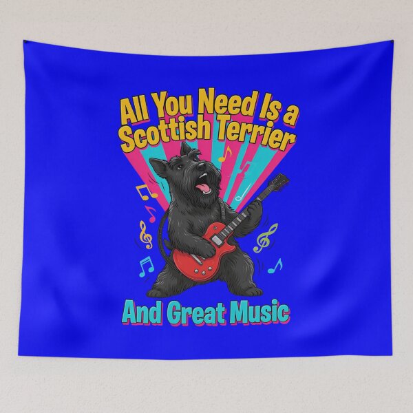 Item preview, Pet Owner All You Need Is A Scottish Terrier And Great Music Art Design designed and sold by fantasticdesign.
