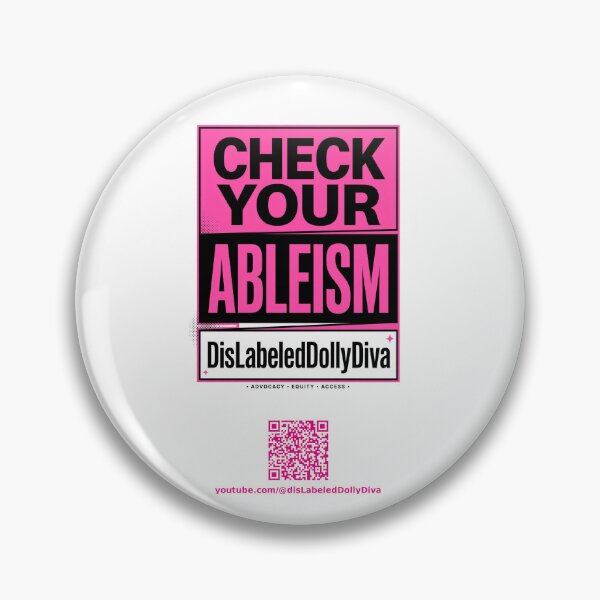 Item preview, Check Your Ableism graphic for my channel  designed and sold by Damian Wildfong.