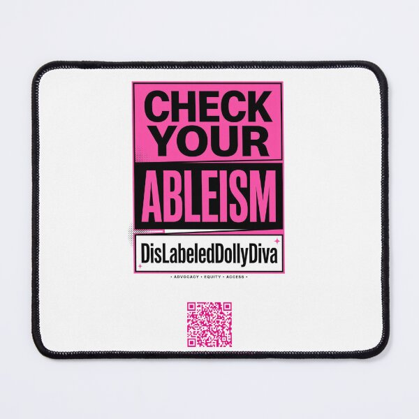 Item preview, Check Your Ableism graphic for my channel  designed and sold by Damian Wildfong.