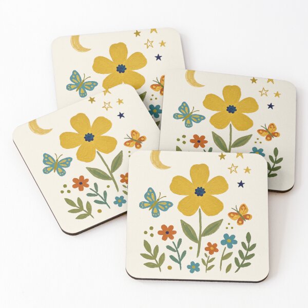 Item preview, Cute Little Meadow Nursery Art with Moon and Stars 2 designed and sold by Pasteltone.