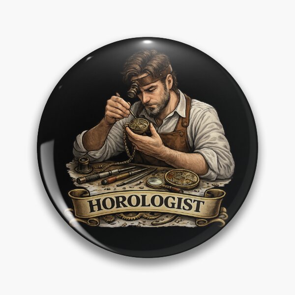 Item preview, Vintage Horologist at Work | Watchmaker Pocket Watch Design designed and sold by Tadeusz1.