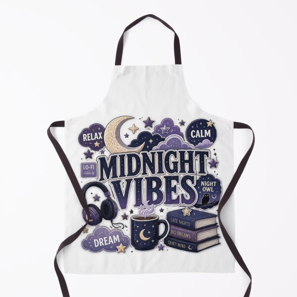 Item preview, MIDNIGHT VIBES Sticker | Lo-Fi Aesthetic Graffiti Design | Cozy Night Music Vinyl Decal designed and sold by Stylestickers55.