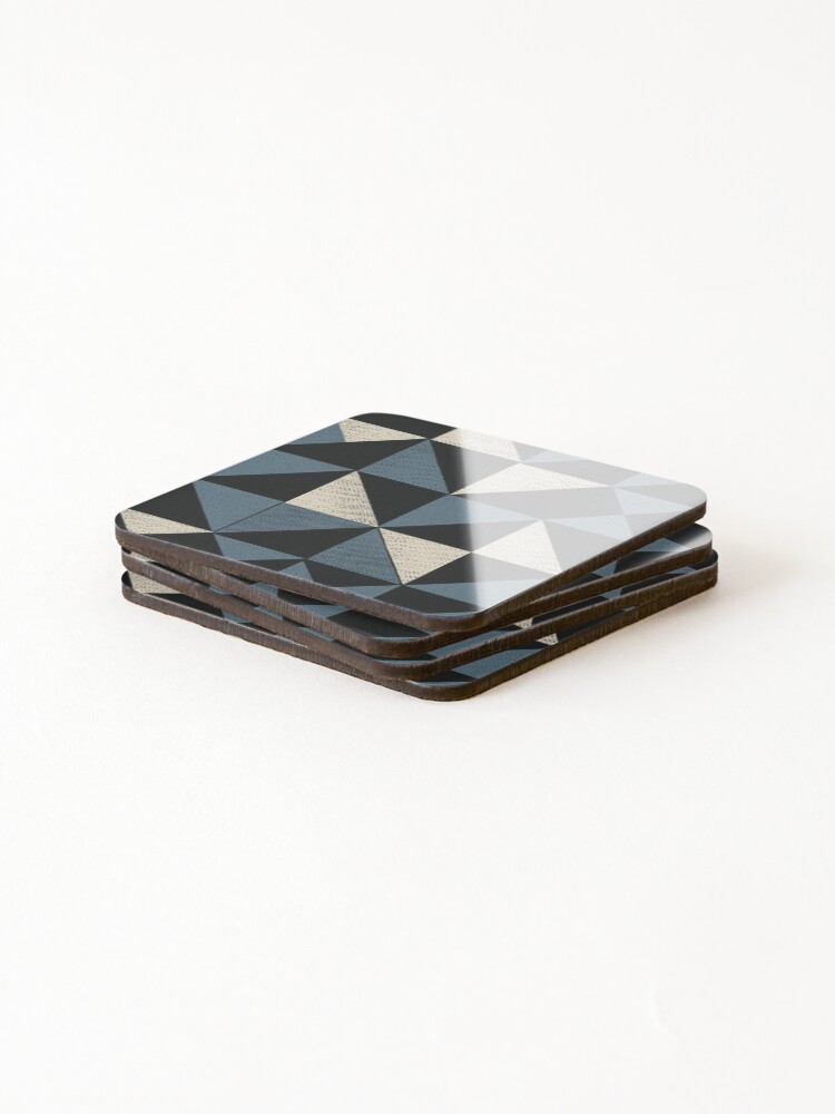 Thumbnail 4 of 5, Coasters (Set of 4), Halftone Triangle Pattern designed and sold by FreshPixelArt.