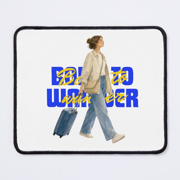 Item preview, Born To Wander Travel Girl Art designed and sold by busesplace.