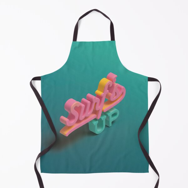 Item preview, Surf's Up 3D Typography in Pink Yellow and Mint designed and sold by AniDragonfly.