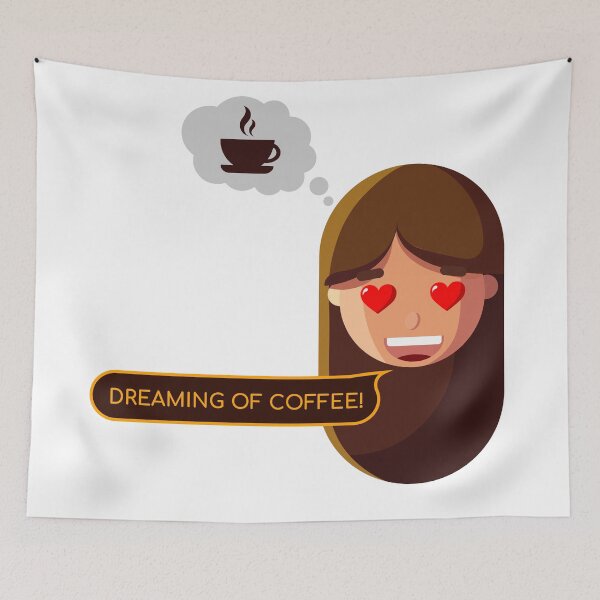 Item preview, Dreaming of Coffee | Funny Designer Sticker designed and sold by Creatory.studio.