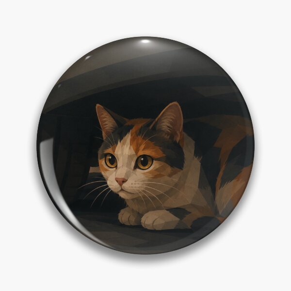 Item preview, Afraid Calico Stray Cat Hiding Under a Car designed and sold by Mindworx21.