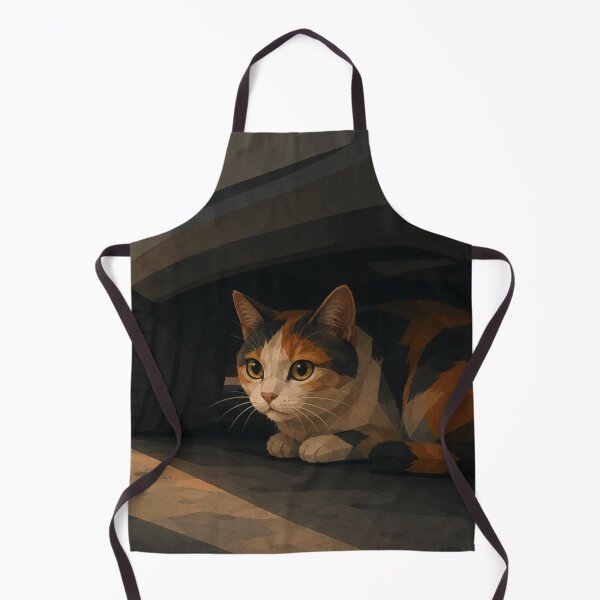 Item preview, Afraid Calico Stray Cat Hiding Under a Car designed and sold by Mindworx21.