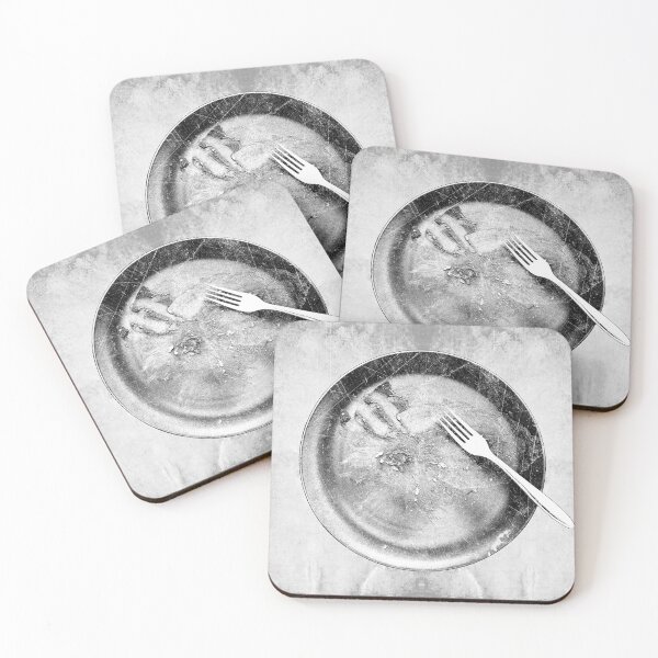Item preview, Empty Dinner Plate With Fork and Crumbs designed and sold by Ghoul Enterprises.