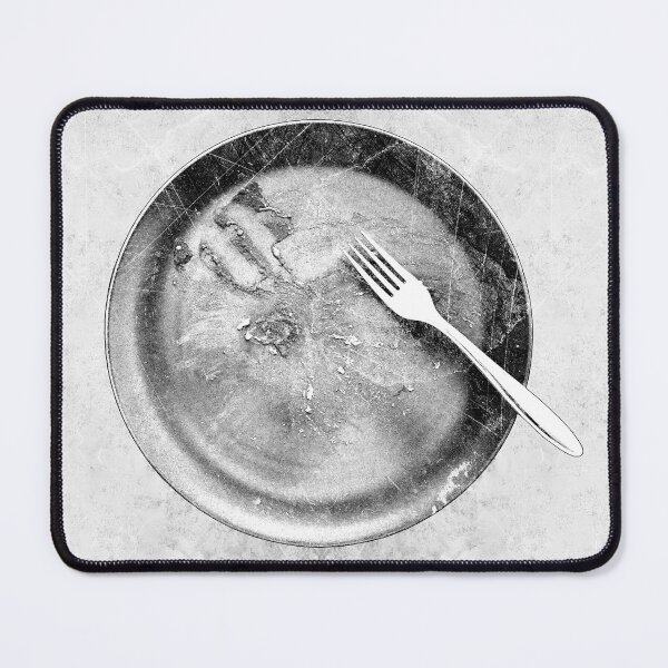 Item preview, Empty Dinner Plate With Fork and Crumbs designed and sold by Ghoul Enterprises.