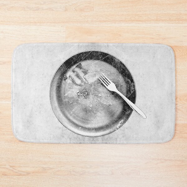 Item preview, Empty Dinner Plate With Fork and Crumbs designed and sold by Ghoul Enterprises.