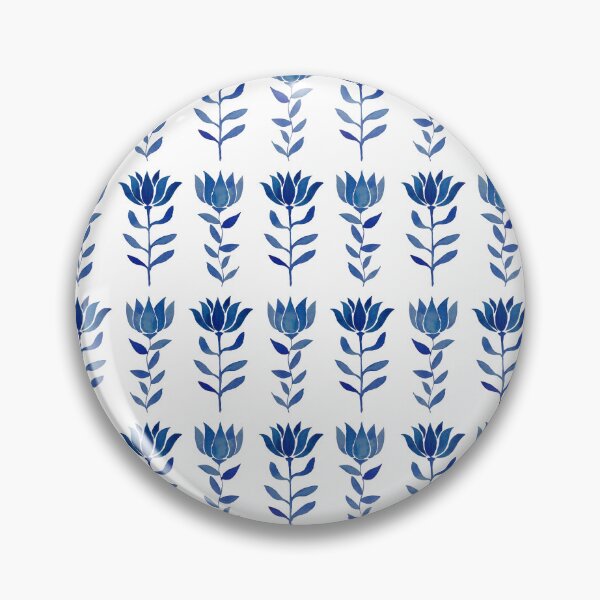 Item preview, Blue Ink Indian Floral Motif designed and sold by Anjana  Mistry.