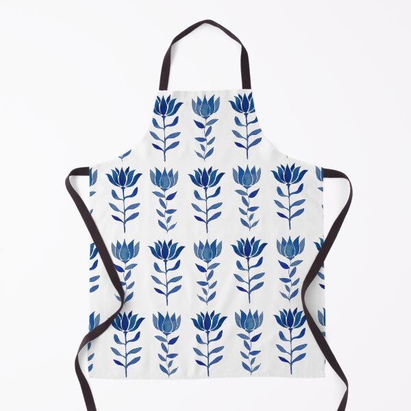 Item preview, Blue Ink Indian Floral Motif designed and sold by Anjana Mistry.