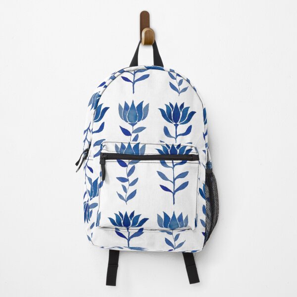 Item preview, Blue Ink Indian Floral Motif designed and sold by Anjana Mistry.