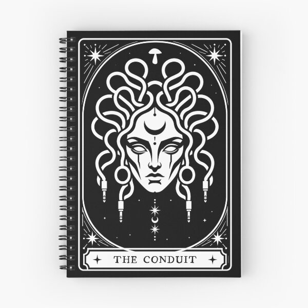 Item preview, The Conduit | Psychedelic Techno Oracle Black & White T-Shirt designed and sold by UndergroundRavers.