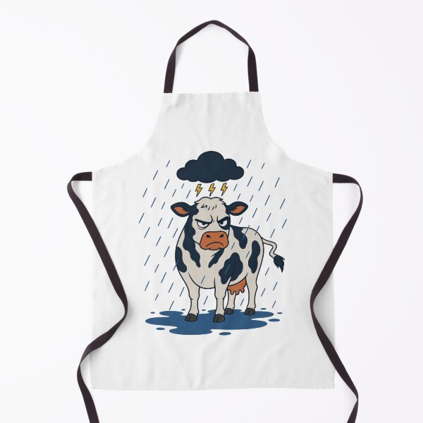 Item preview, Moo-dy Angry Holstein in Rain Animal-pun Humor designed and sold by MOSIDRIP™.