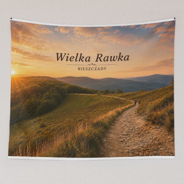 Item preview, Wielka Rawka, Bieszczady | Scenic Mountain Trail at Sunset designed and sold by JMDG Studio.