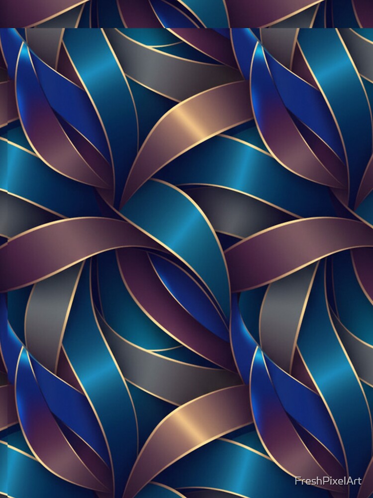 Thumbnail 4 of 4, iPhone Case, Fluid Ribbon Wave Pattern designed and sold by FreshPixelArt.