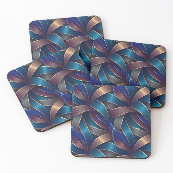 Item preview, Fluid Ribbon Wave Pattern designed and sold by FreshPixelArt.
