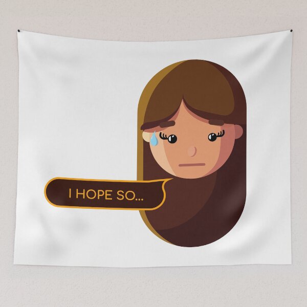 Item preview, I Hope So... | Funny Creative Girl Sticker designed and sold by Creatory.studio.
