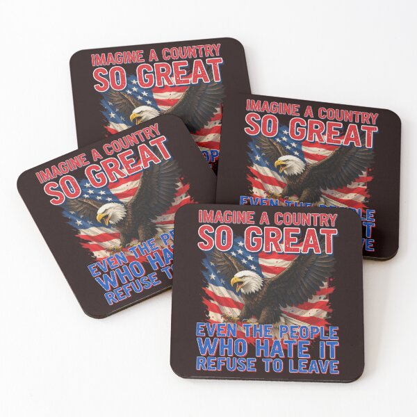 Item preview, Sarcastic Humor Proud American IMAGINE A COUNTRY SO GREAT EVEN THE PEOPLE designed and sold by fantasticdesign.