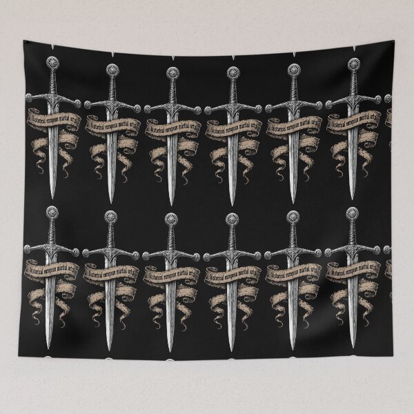 Item preview, HEMA Medieval Longsword Banner, Historical European Martial Arts designed and sold by blackdoggdesign.