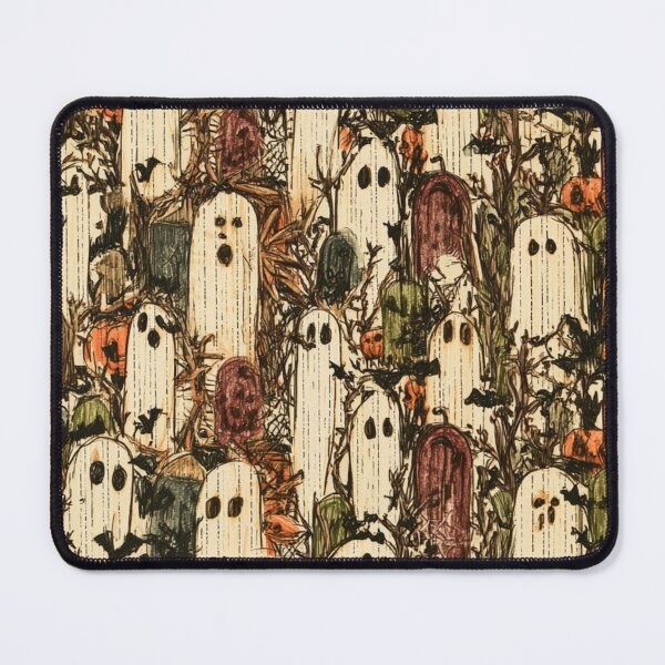 Item preview, Spooky Ghost Crowd and Graveyard Vintage Halloween Pattern designed and sold by VectorForge.