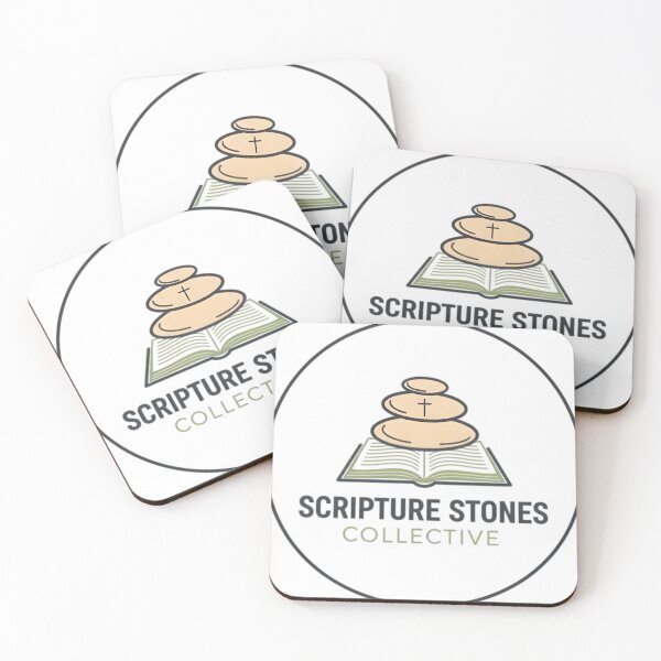 Item preview, Scripture Stones Collective Christian Logo Collection – Faith Rock Stack & Open Bible Design designed and sold by gilly031.