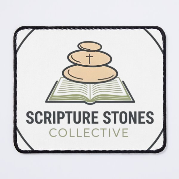 Item preview, Scripture Stones Collective Christian Logo Collection – Faith Rock Stack & Open Bible Design designed and sold by gilly031.