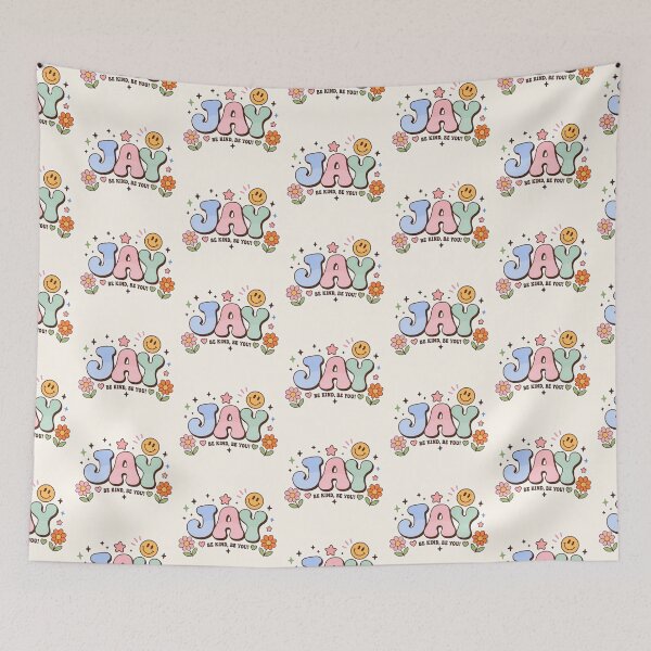 Item preview, Jay Retro Groovy Name | Be Kind Be You Cute Smiley Design designed and sold by looplandger.