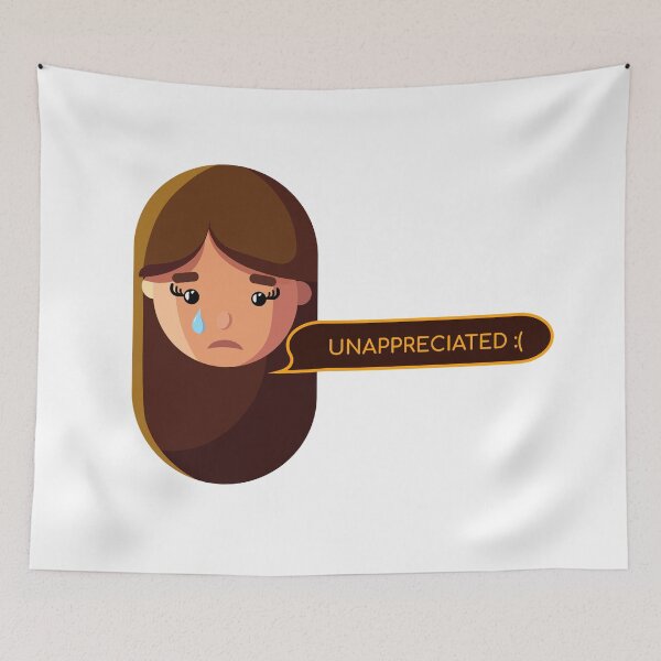 Item preview, Unappreciated | Funny Creative Girl Sticker designed and sold by Creatory.studio.