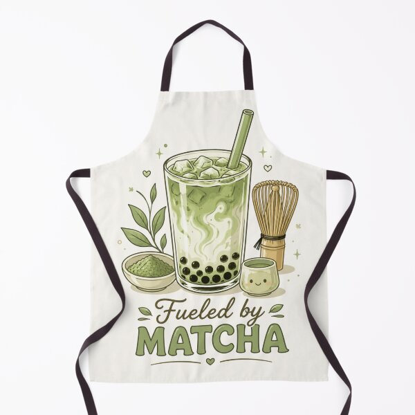 Item preview, Fueled by Matcha Minimalist Aesthetic | Cute Iced Matcha Latte Line Art | Pastel Coffee & Tea Lover Design designed and sold by LuxeBuzz.