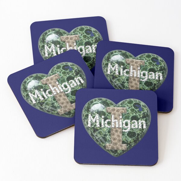 Item preview, I Love Michigan | Great Lakes Stone Art designed and sold by FreshWaterWares.