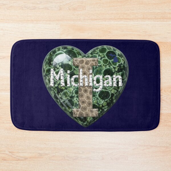 Item preview, I Love Michigan | Great Lakes Stone Art designed and sold by FreshWaterWares.