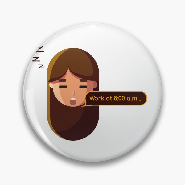 Item preview, Work at 8:00 A.M. | Funny Morning Sticker designed and sold by Creatory.studio.
