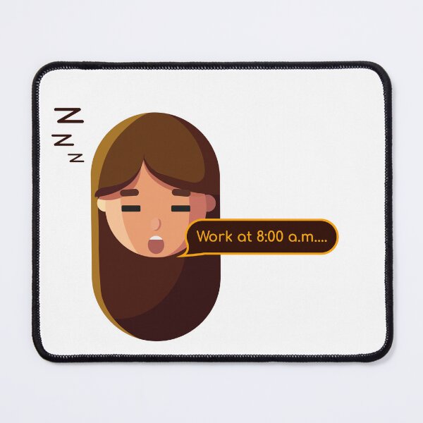 Item preview, Work at 8:00 A.M. | Funny Morning Sticker designed and sold by Creatory.studio.