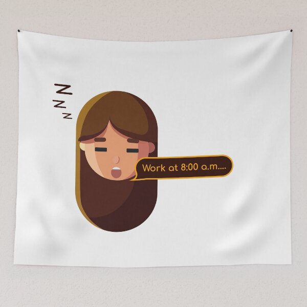 Item preview, Work at 8:00 A.M. | Funny Morning Sticker designed and sold by Creatory.studio.