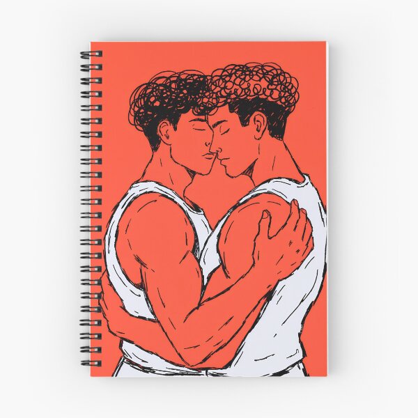 Item preview, Red Embrace – Modern Queer Lovers Line Art designed and sold by gayishdesign.