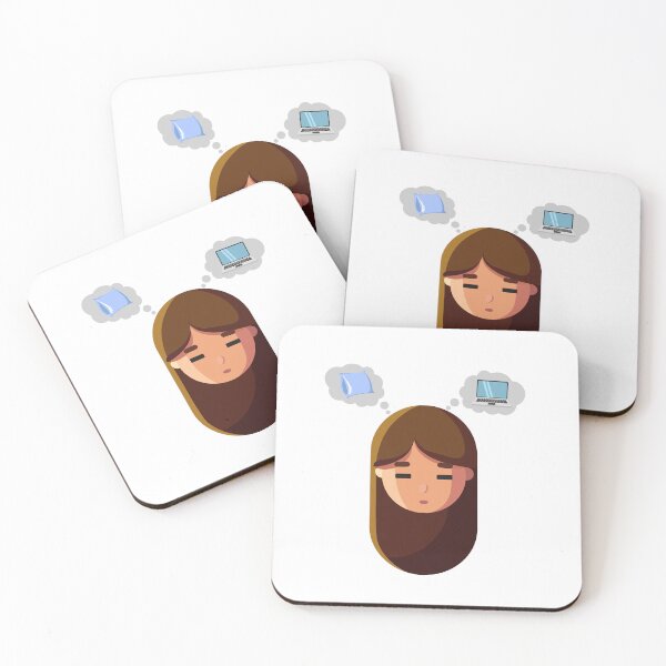 Item preview, Sleep or Work? | Funny Creative Girl Sticker designed and sold by Creatory.studio.
