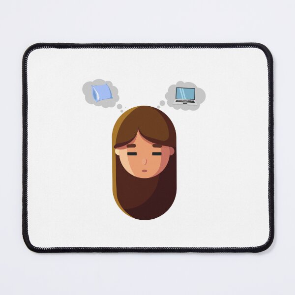 Item preview, Sleep or Work? | Funny Creative Girl Sticker designed and sold by Creatory.studio.
