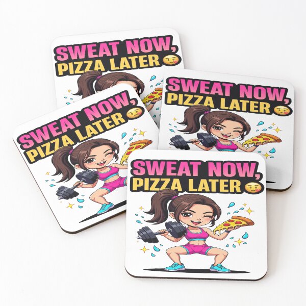 Item preview, Sweat Now, Pizza Later Funny Gym T-Shirt | Cute Fitness Girl Graphic Tee | Workout Motivation & Pizza Lover Shirt designed and sold by Sushikidsntod.